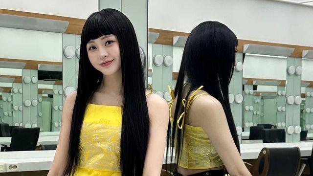 트롯바비 홍지윤, 노란빛 미니드레스의 청량 매력