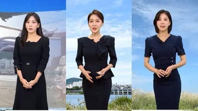 故 오요안나 1주기…검은 옷 입은 MBC 기상캐스터들