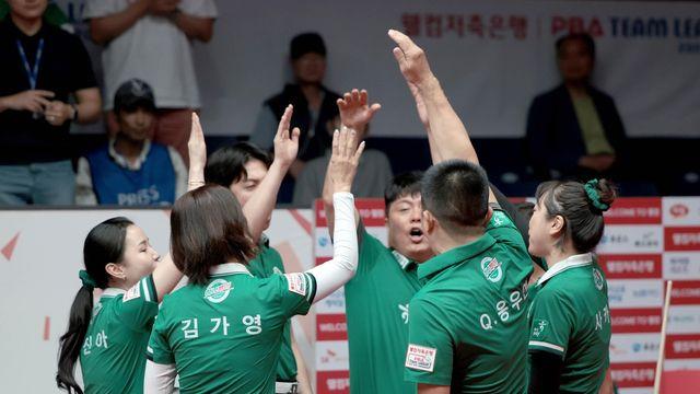 '김가영 2승' 하나카드, 하이원 잡고 프로당구 팀리그 2연승