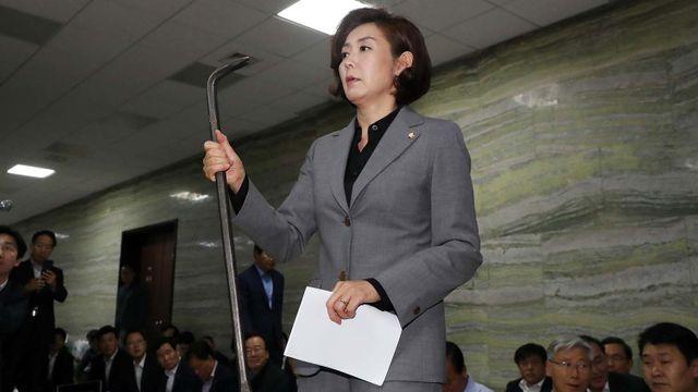 나경원 “빠루는 민주당이 들었다”