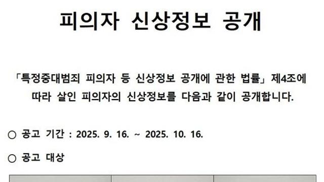 '관악구 피자가게 살인범' 신상공개 결정…41세 김동원