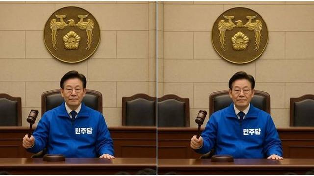 이준석이 합성한 이 대통령 사진…“'대통령+민주당 대표+대법원장' 다 하시라”