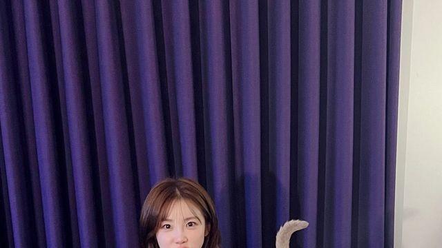 전효성, 체크 파자마로 완성한 러블리 홈웨어 무드