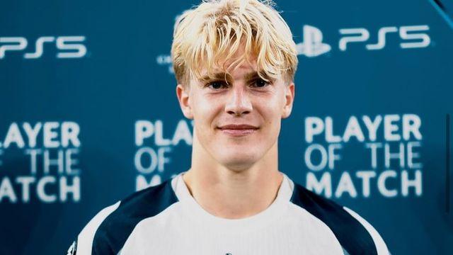 UCL 데뷔전 데뷔승, POTM 선정...'양민혁과 동갑' 토트넘 꽃미남 