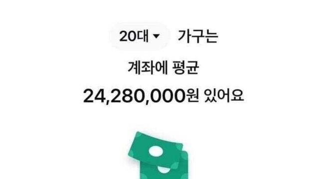 20대, 30대, 40대 평균 계좌 잔액