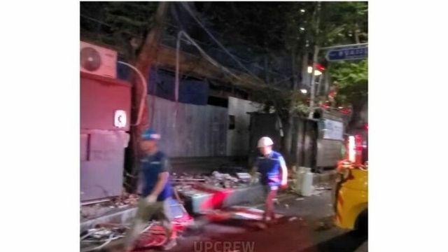 야밤에 건대입구 노점 46개 노빠꾸 철거해버린 광진구 근황