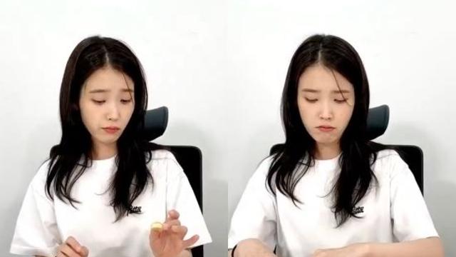 아이유, '이름 쓰여있는 과자' 열었다가 시무룩…
