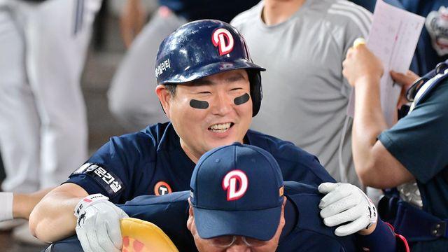 '빼앗겼던 '173km' 안타 되찾았다!' 양의지, 12일 KIA전 1회 타구 실책→안타 기록 정정…타율 0.340 상승