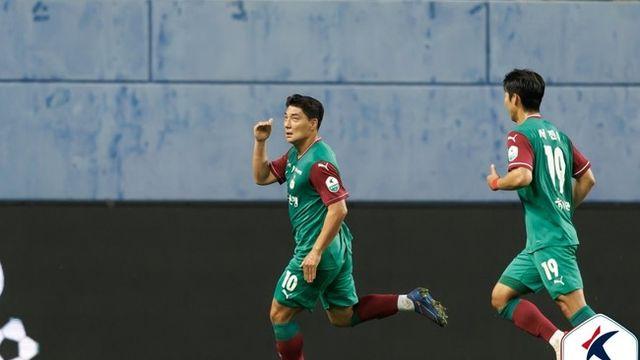 [K리그1 현장리뷰] '멀티골' 주민규 건행 세리머니...대전, 최하위 대구 3-2 격파→3위 유지