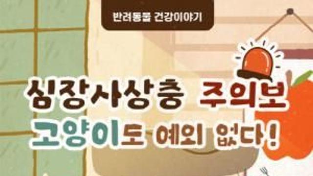 [반려동물 건강이야기] 심장사상충 주의보...고양이도 예외 없다!