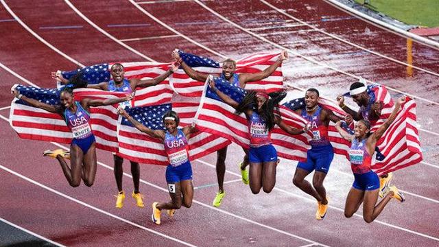 제퍼슨, 여자 400m 계주 金…12년 만에 세계선수권 단거리 3관왕