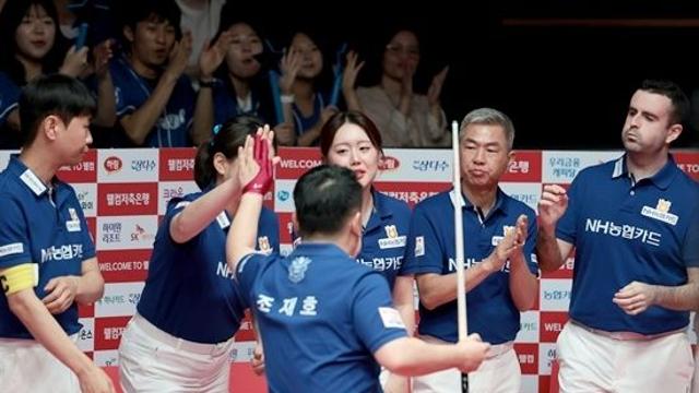 SK렌터카 ‘7연승’ 조기 우승 확정…NH농협카드, 에스와이 꺾고 2위로[PBA팀리그 3R]