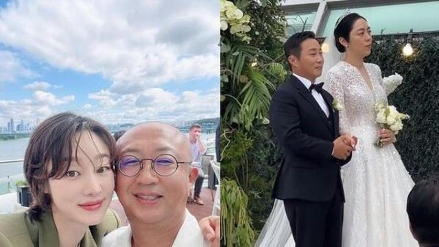 '7세 연상♥' 최여진, 김병만 결혼식 참석…