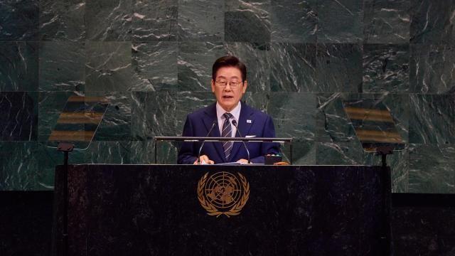李在明在联大发表讲话 主张以对话终结半岛对抗