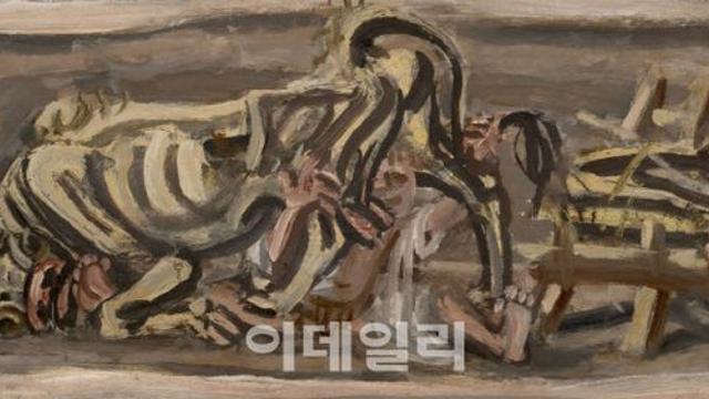 첫 경매 나온 이중섭 '소와 아동', 35억 2000만원에 낙찰