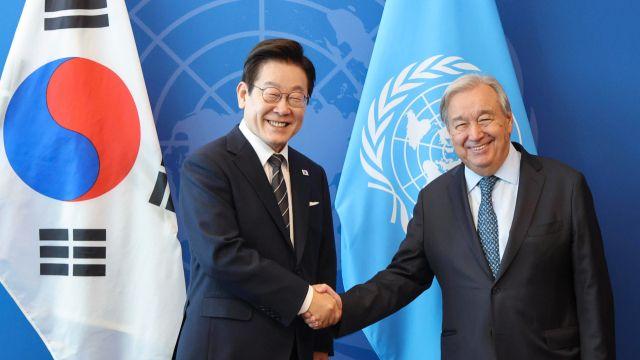 李대통령, 유엔 사무총장과 면담…구테흐스 