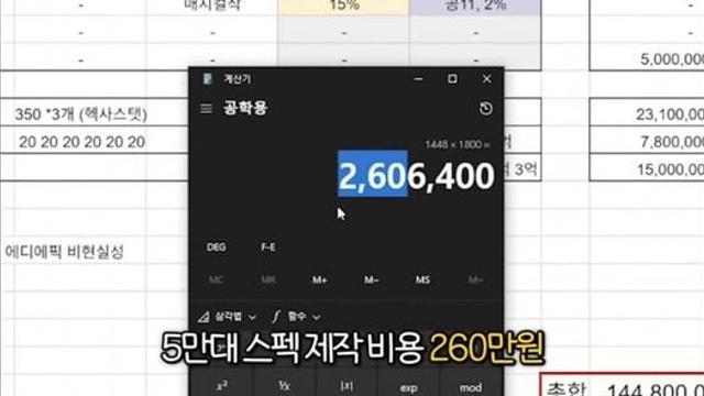 메이플 스펙에 따른 현질 가격을 araboza