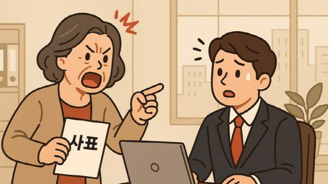 엄마가 사표들고 와...