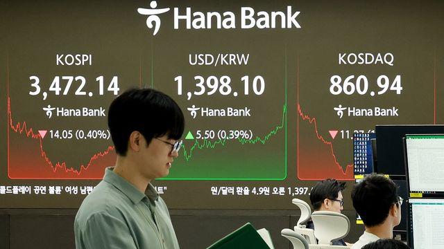 환율, 위험회피 심리에 한 달 만에 장중 1,400원 넘어