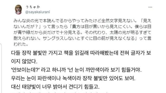 동양인과 서양인의 안구 차이