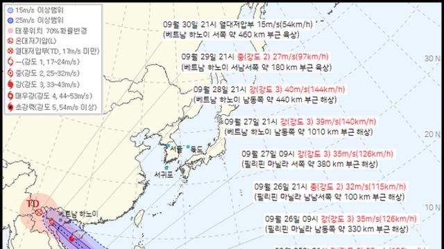 기상청, 19호·20호 태풍 예상진로 