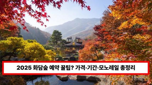 2025 화담숲 예약 꿀팁! 가격 및 축제 기간 총정리...취소표 풀리는 시간? (+단풍시기, 모노레일, 큐알코드)