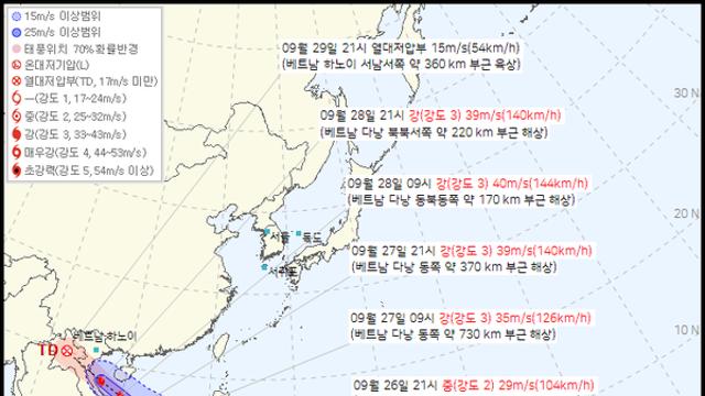 기상청, 19호·20호 태풍 예상진로 