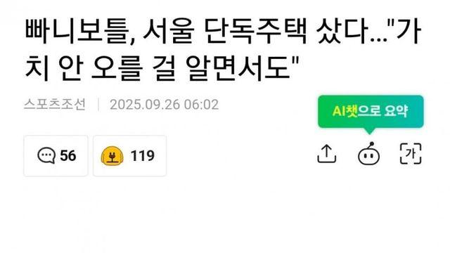 서울에 집 샀다는 빠니보틀
