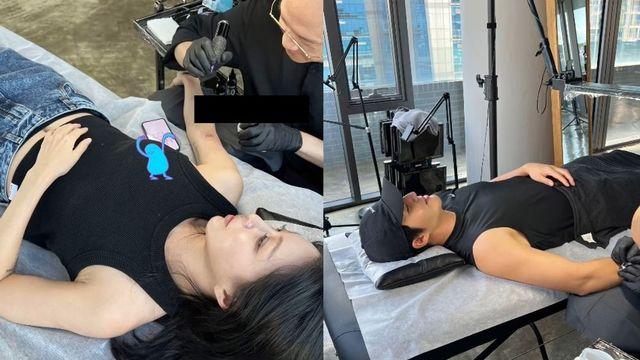 한예슬, 타투 시술 합법화에 신났다.. 10살 연하 남편과 커플타투 새겨 [RE:스타]