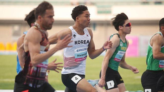 나마디 조엘진, 동아시아U20 대회서 남자 100ｍ 개인최고 10초26