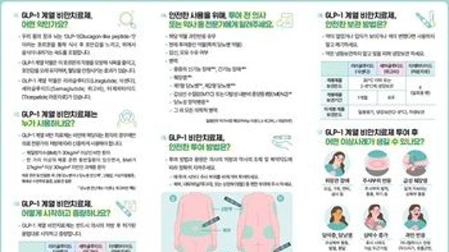 식약처 ‘GLP-1 계열 비만치료제 안전 사용 안내서’ 배포
