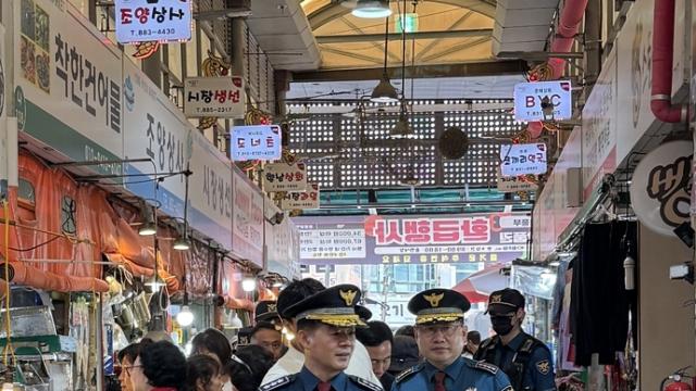 한창훈 인천경찰청장, 취임 첫 행보로 전통시장 치안 점검