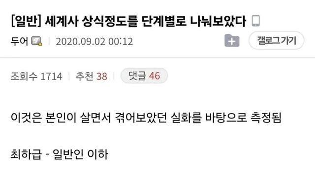 한 디시인이 분류한 세계사 상식 