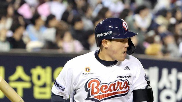두산 양석환 '우승 도전' 친정팀에 비수 꽂았다, 선제 2점 홈런 [IS 잠실]