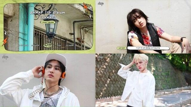 'FNC밴드' 에이엠피, 'AxMxP' 재킷 비하인드 공개…'진지함 품은 청량소년들'