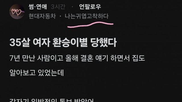 35살에  환승당한 현차녀
