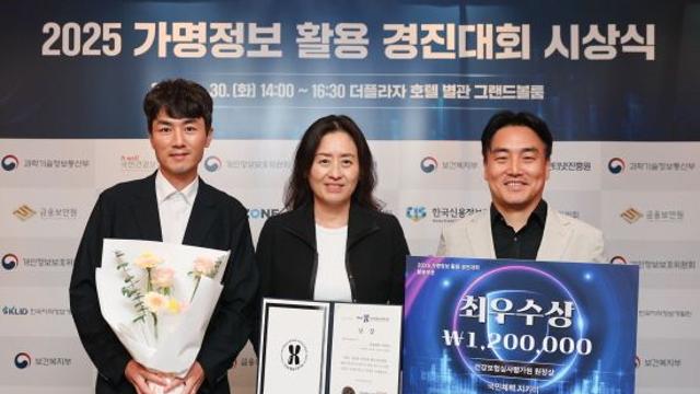 국민체육진흥공단, '2025 가명 정보 활용 경진대회' 최우수상 수상…체력·의료비 데이터 연계 연구 방향성 제시