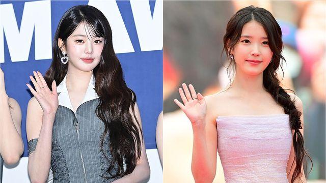 살찌니 더 예뻐…아이유, 장원영 이은 美친 드레스 자태 '미모 리즈 갱신' [엑's 이슈]