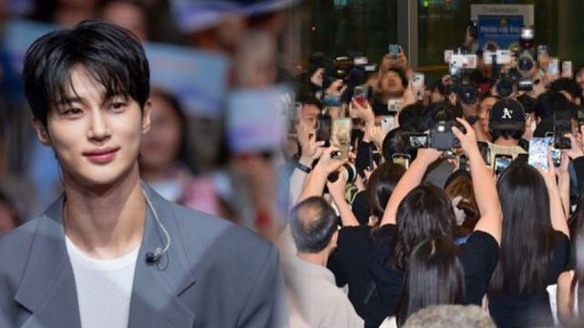 변우석 '공항서 팬미팅' 논란…과잉경호로 