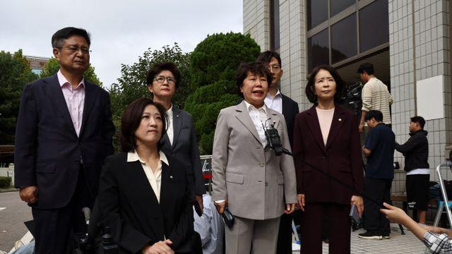 국힘 '이진숙 석방 촉구' 남부지법 방문…