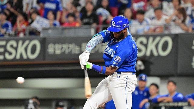 '폰세와 MVP 경쟁' 디아즈 또 쳤다!…양현종 상대 2타점 적시타→158타점으로 정규시즌 마감