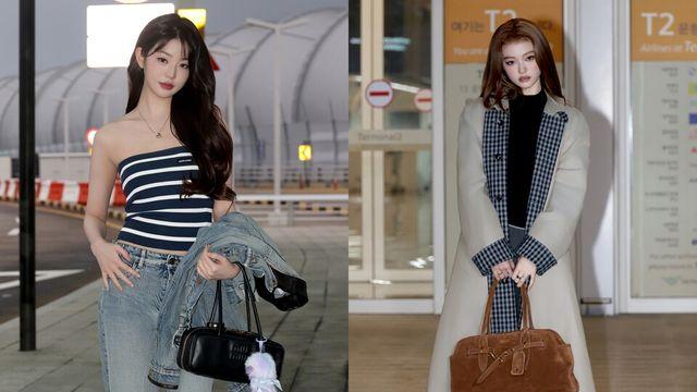 아이브 장원영·미야오 엘라, 새벽에도 빛나는 두 바비 인형