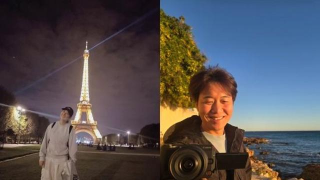 장윤정♥도경완, 긴 명절 연휴 프랑스 떠났다…에펠탑·해변 아래 환한 미소 [★해시태그]
