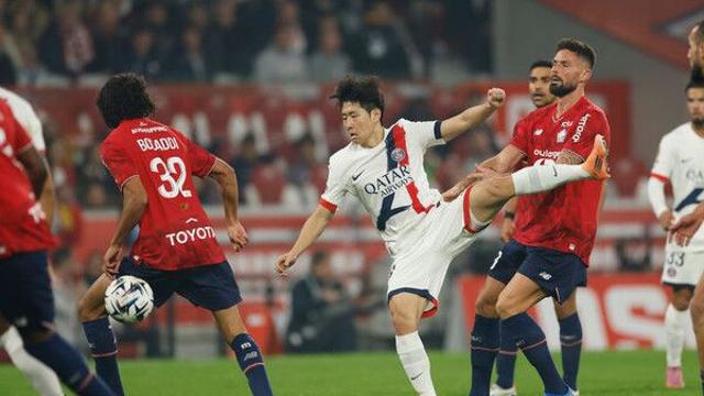 이강인, 시즌 첫 풀타임서 실수…PSG는 릴과 1-1 무승부