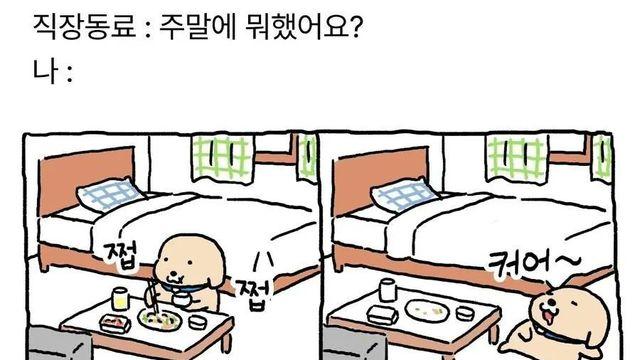 연휴에 아무데도 안가는 사람들 모습 