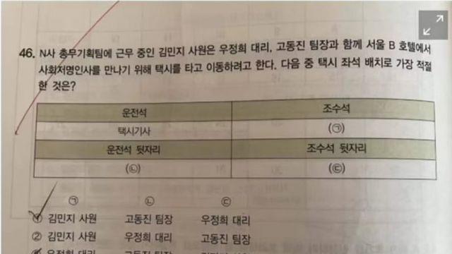 사회생활 경험 없으면 못 푸는 문제