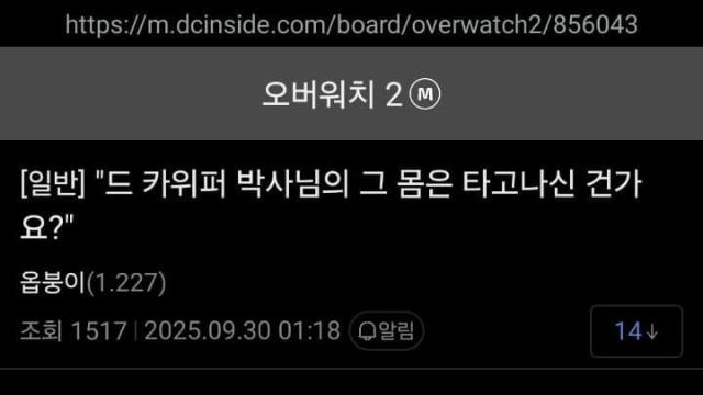 어질어질한 오버워치 갤러리 근황