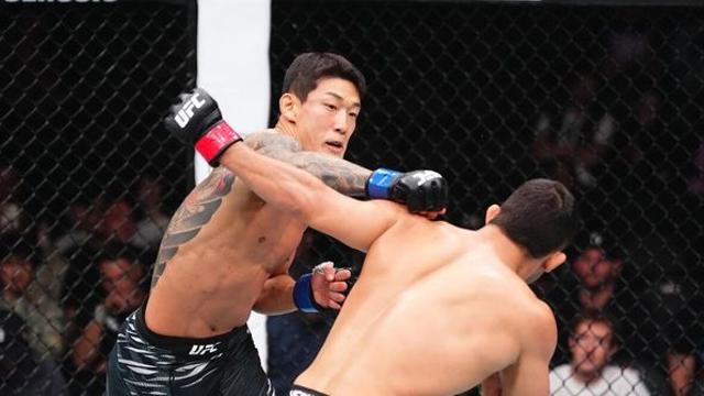 UFC 유주상, 산토스 왼손 훅에 쓰러졌다…정찬성 “괜찮다” 격려