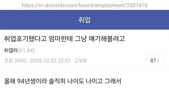 취업 포기하고 메이플 하려는 94년생.jpg