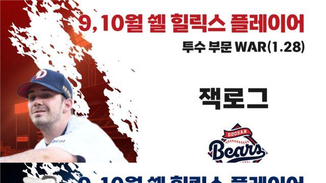 두산 잭로그·LG 오스틴, 9~10월 쉘힐릭스플레이어 선정
